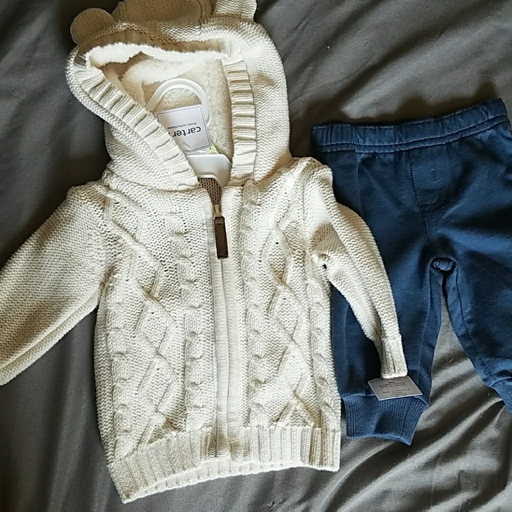 Carter's boy sweater and pant set, NWT